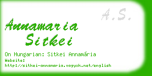 annamaria sitkei business card