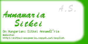 annamaria sitkei business card